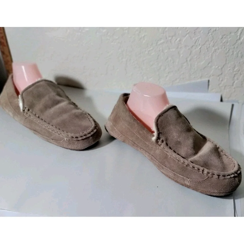 Eddie‎ bauer Jason mens slippers size 13 leather suede brown with rubber sole
